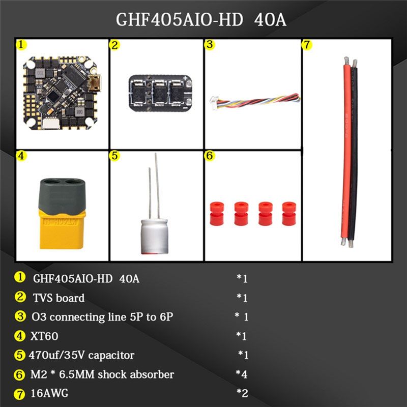 ABTI-GHF405AIO-HD 40A AIO Flig - Drone Racing Esc ulasan dan harga