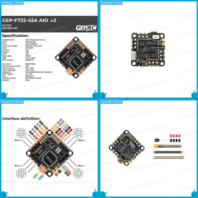 For GEPRC GEP-F722-45A AIO V2  - Drone Racing Esc ulasan dan harga