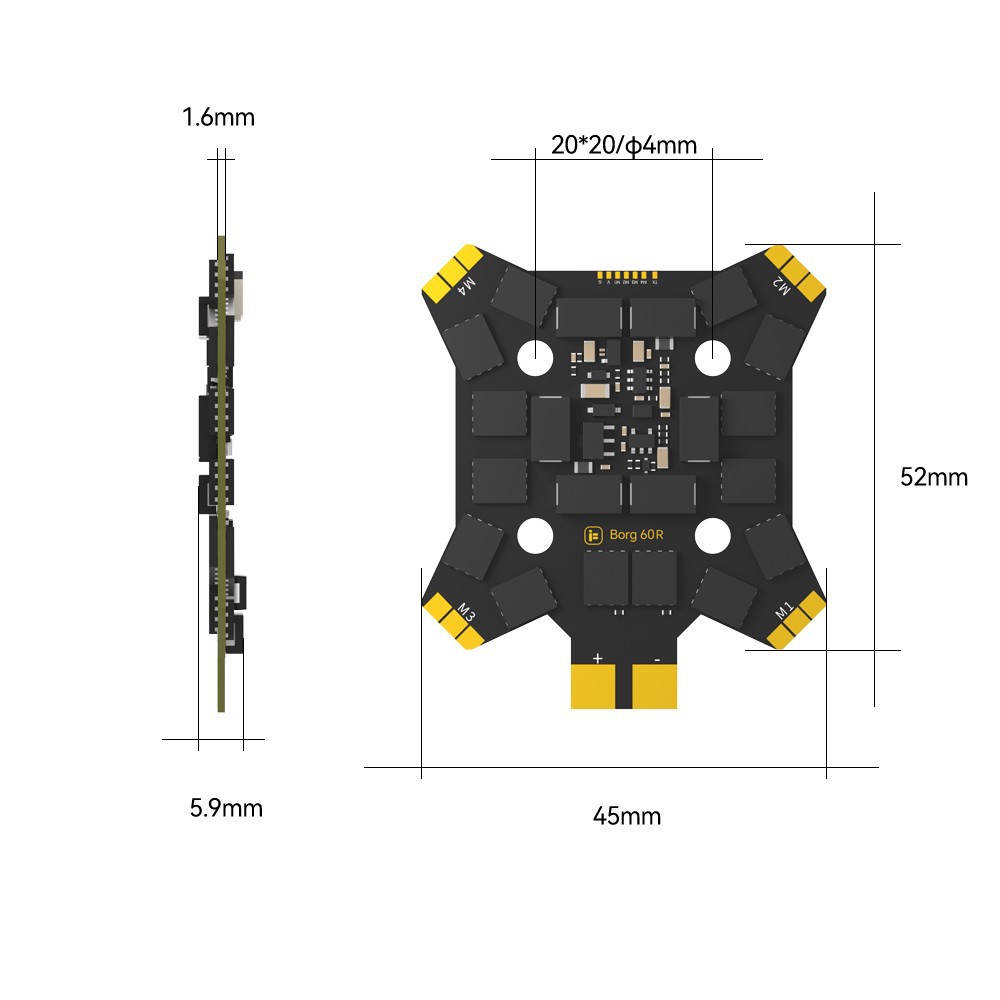iFlight Borg Mini H7 (ICM42688 - Drone Racing Esc ulasan dan harga